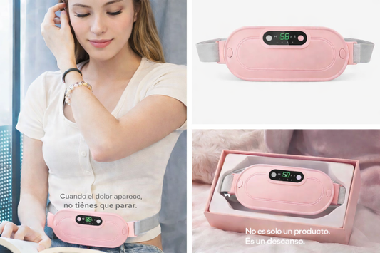 FlowRelief – Cinturón de Calor y Masaje para Cólicos Menstruales